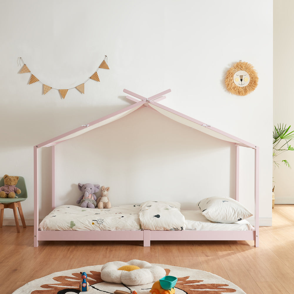 Kinderbed Brome huisbed met matras 90x200 cm [en.casa]