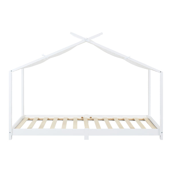 Kinderbed Brome huisbed met matras 90x200 cm [en.casa]