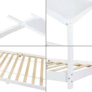 Kinderbed Brome huisbed met matras 90x200 cm [en.casa]
