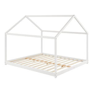 [en.casa] Kinderbed Cerro huisbed met lattenbodem wit - 4 varianten
