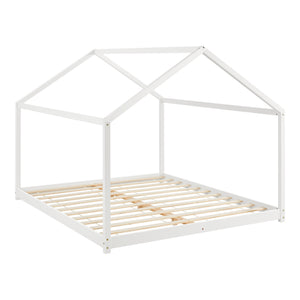 [en.casa] Kinderbed Cerro huisbed met lattenbodem wit - 4 varianten