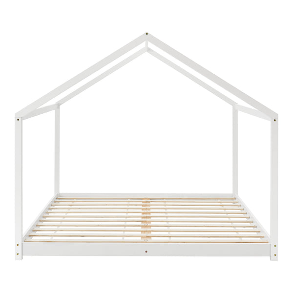 [en.casa] Kinderbed Cerro huisbed met lattenbodem wit - 4 varianten