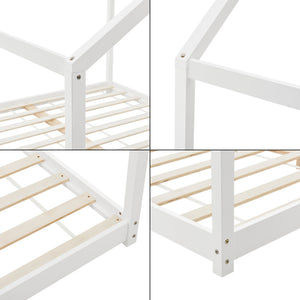 [en.casa] Kinderbed Cerro huisbed met lattenbodem wit - 4 varianten