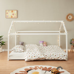 [en.casa] Kinderbed Cerro twijfelaar huisbed met matras - 4 varianten