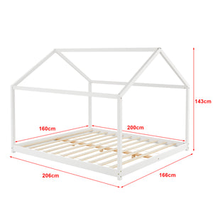 [en.casa] Kinderbed Cerro twijfelaar huisbed met matras - 4 varianten