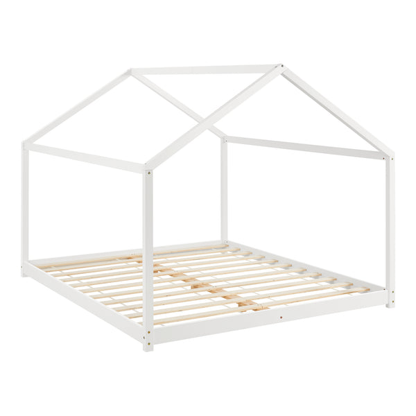 [en.casa] Kinderbed Cerro twijfelaar huisbed met matras - 4 varianten