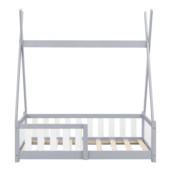 [en.casa] Kinderbed Tipi grenen met uitvalbeveiliging 70x140 cm - 4 varianten