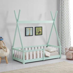 [en.casa] Kinderbed Tipi grenen met uitvalbeveiliging 70x140 cm - 4 varianten