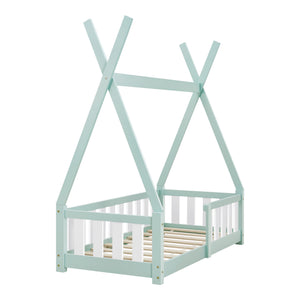 [en.casa] Kinderbed Tipi grenen met uitvalbeveiliging 70x140 cm - 4 varianten