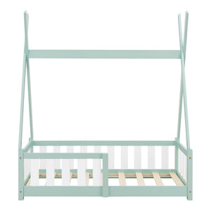 [en.casa] Kinderbed Tipi grenen met uitvalbeveiliging 70x140 cm - 4 varianten