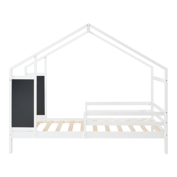 Kinderbed Lorenskog houten huisbed met valbescherming 200x90 cm [en.casa]