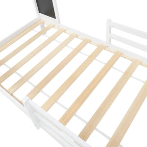 Kinderbed Lorenskog houten huisbed met valbescherming 200x90 cm [en.casa]