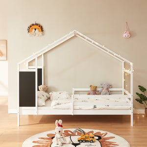 Kinderbed Lorenskog huisbed met matras 200x90 cm [en.casa]