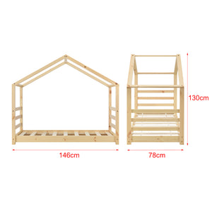 Kinderbed grenen huisbed incl. matras - verschillende maten en kleuren
