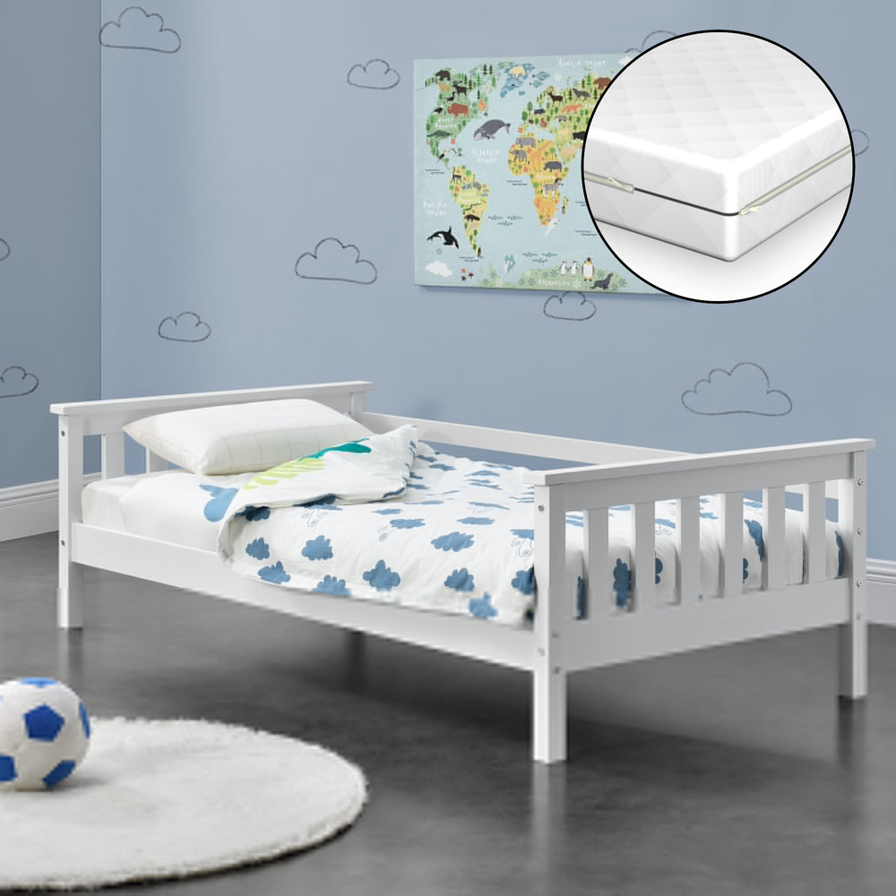 Kinderbed Nuuk met koudschuimmatras in verschillende kleuren en maten [en.casa] - premiumXL