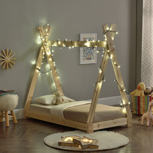 Kinderbed Onejda Tipi grenen met bedbodem - 6 varianten