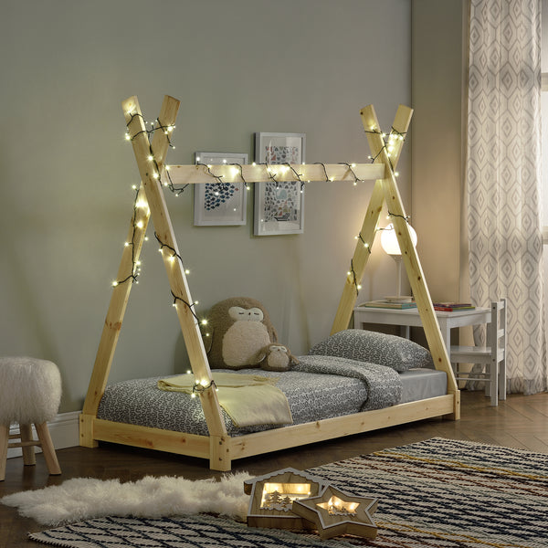 Kinderbed Onejda Tipi grenen met bedbodem - 6 varianten