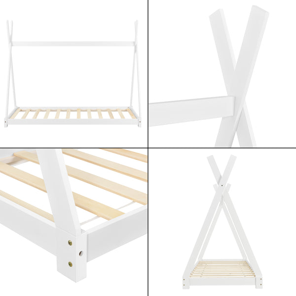 Kinderbed Onejda Tipi grenen met bedbodem - 6 varianten