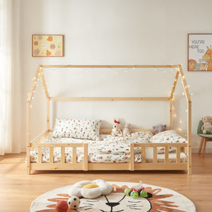 Kinderbed Sisimiut met uitvalbeveiliging en bedbodem [en.casa]