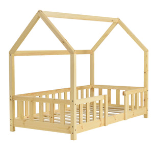 Kinderbed Sisimiut met uitvalbeveiliging en bedbodem [en.casa]