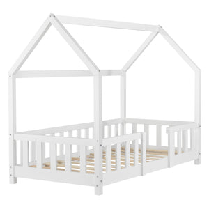 Kinderbed Sisimiut met uitvalbeveiliging en bedbodem [en.casa]