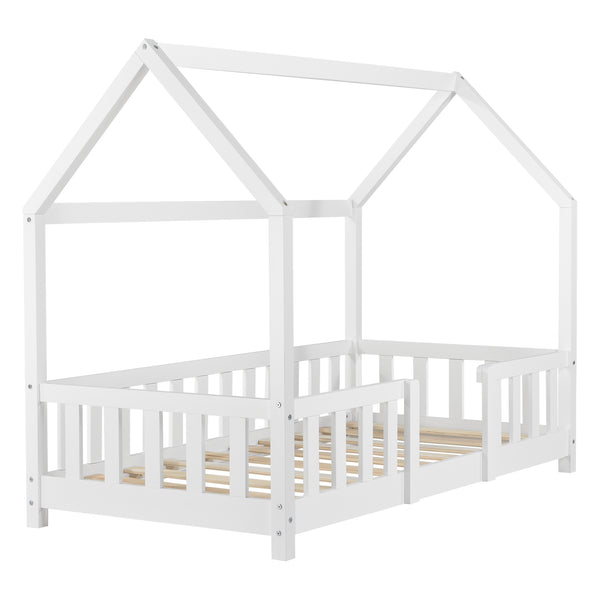 Kinderbed Sisimiut met uitvalbeveiliging en bedbodem [en.casa]