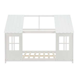 Kinderbed Tostedt huisbed met bedbodem en matras [en.casa] [neu.haus]