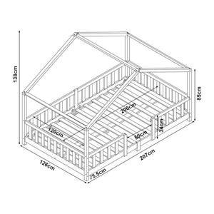 Kinderbed Treviolo huisbed [en.casa]