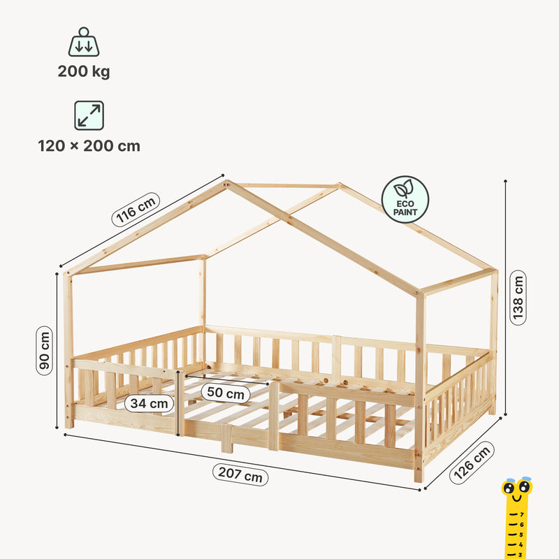 Maatschets Kinderbed Treviolo huisbed [en.casa]