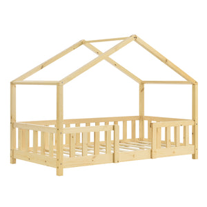 Kinderbed Treviolo met uitvalbeveiliging en bedbodem [en.casa]