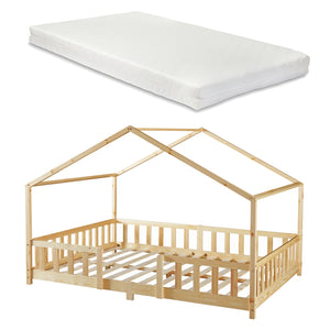 Kinderbed Treviolo met uitvalbeveiliging en matras [en.casa]