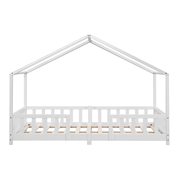 Kinderbed Treviolo met uitvalbeveiliging en matras [en.casa]