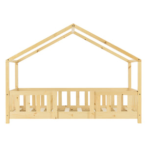 Kinderbed Treviolo met uitvalbeveiliging en matras [en.casa]