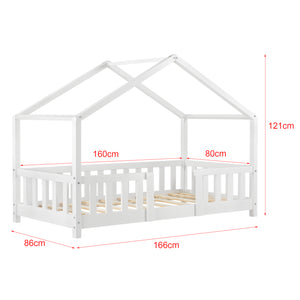Kinderbed Treviolo met uitvalbeveiliging en matras [en.casa]
