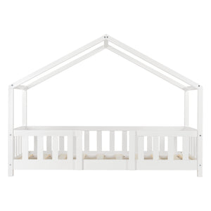 Kinderbed Treviolo met uitvalbeveiliging en matras [en.casa]