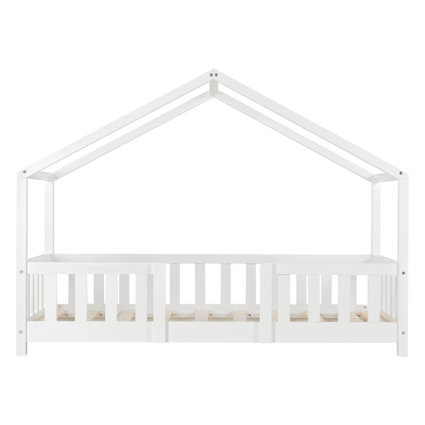 Kinderbed Treviolo met uitvalbeveiliging en matras [en.casa]