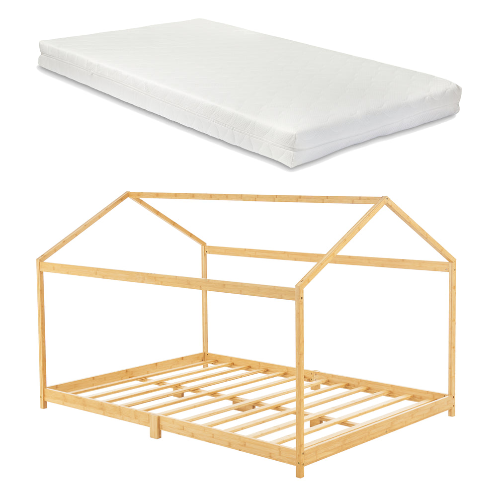 Kinderbed Vindafjord Bamboe in versch. maten + Matras [en.casa] - premiumXL