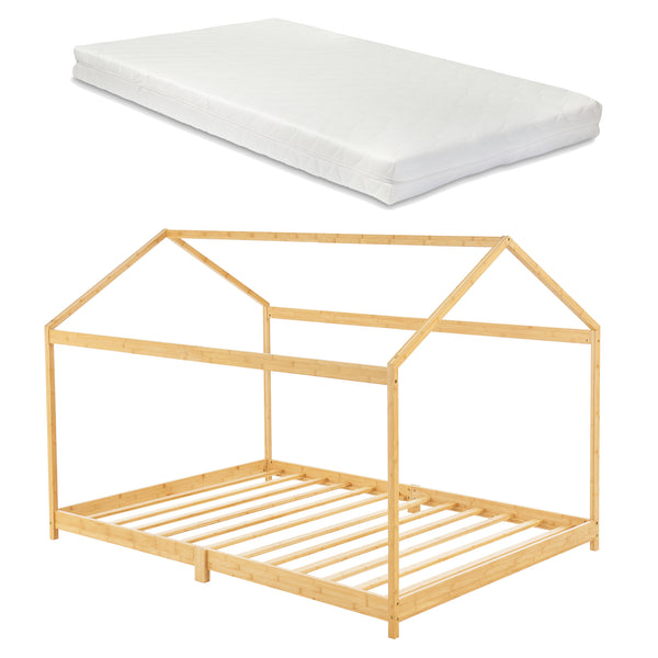 [neu.haus] Kinderbed Vindafjord huisbed met matras bamboe - 7 varianten