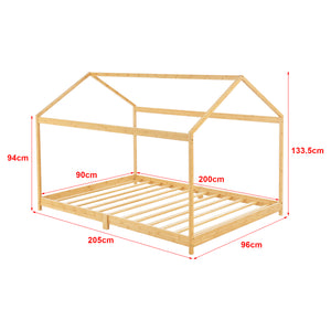 [neu.haus] Kinderbed Vindafjord huisbed met matras bamboe - 7 varianten