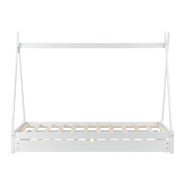 Kinderbed Tipi met onderschuifbed 90x200 cm - verschillende kleuren