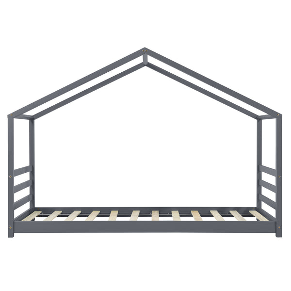 Kinderbed houten bed huisbed met bedbodem 90x200 cm - verschillende kleuren