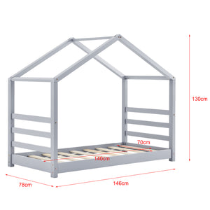 Kinderbed met bedbodem en matras huisbed - verschillende kleuren en modellen