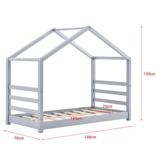 Kinderbed met bedbodem en matras huisbed - verschillende kleuren en modellen