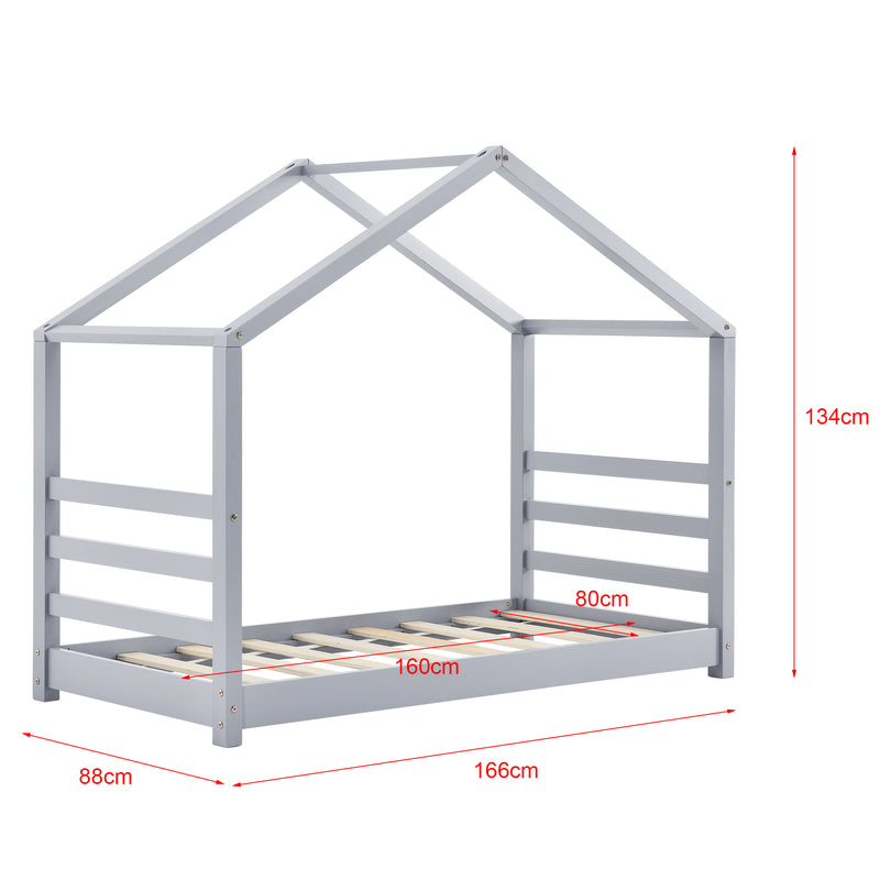 Maatschets Kinderbed met bedbodem en matras huisbed - verschillende kleuren en modellen