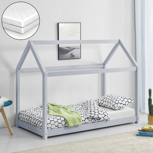 Kinderbed houten bed huisbed incl. matras verschillende maten en kleuren