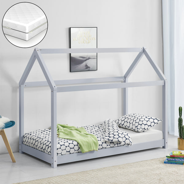 Kinderbed houten bed huisbed incl. matras verschillende maten en kleuren