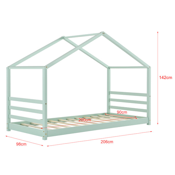 Kinderbed met bedbodem en matras huisbed - verschillende kleuren en modellen