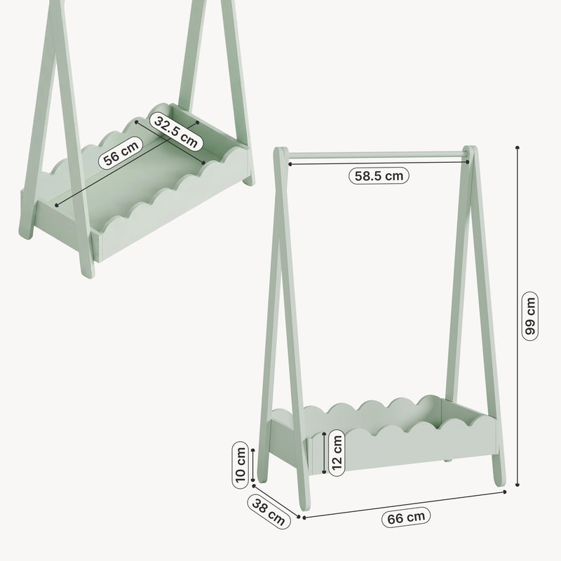 Maatschets Kledingrek voor kinderen Vestnes 99x66x38 cm [en.casa]