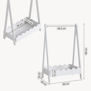 Kledingrek voor kinderen Vestnes 99x66x38 cm [en.casa]