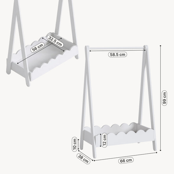 Kledingrek voor kinderen Vestnes 99x66x38 cm [en.casa]